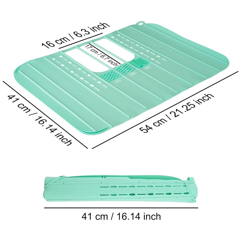 Ranphykx Sink Foldable Cover for Counter Space - Makeup Brush Cleaning Mat - Bathroom Makeup Tools Organizer Space Saver Bathroom Sink Silicone Cover - Image 2